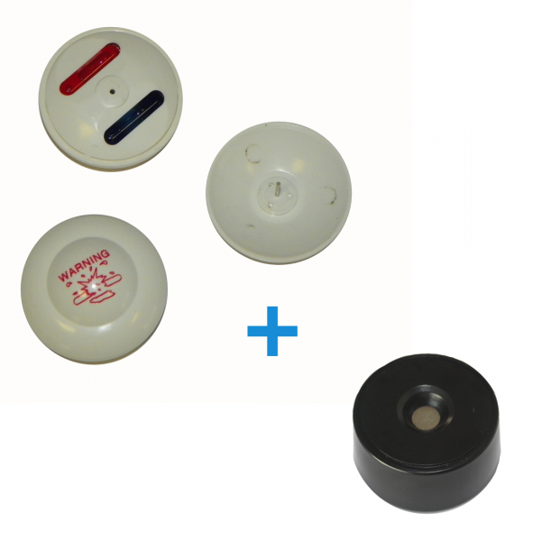 100 Ink tags with full size pin plus detacher and free delivery to any location in the UK